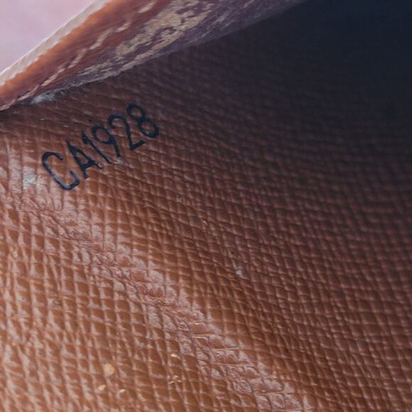 Vintage Louis Vuitton Unisex LV Brown Bi-Fold Leather Wallet Monogram Card 90s - Picture 5 of 12